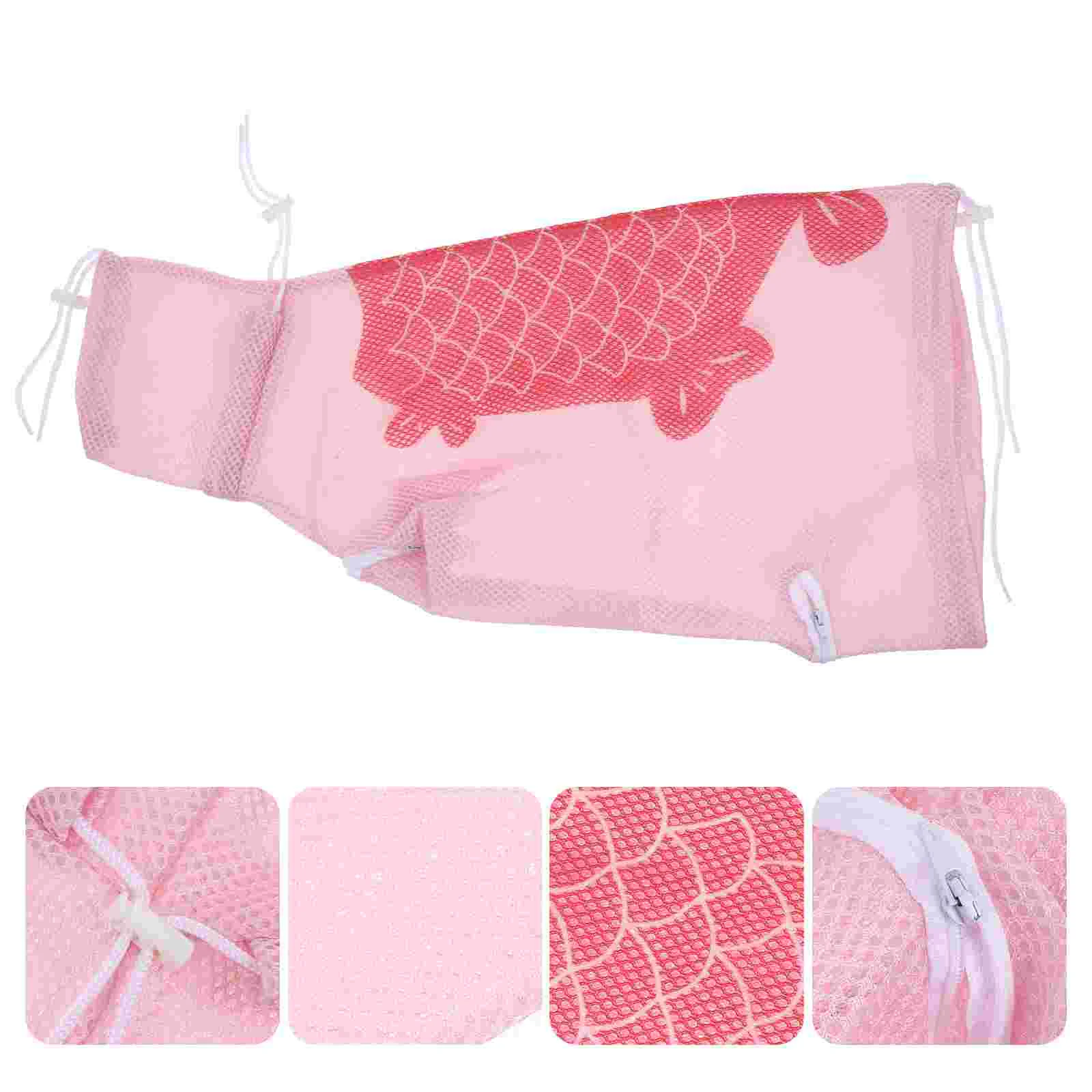 

Washing Cat Bag Pouch Shower Net Mesh Laundry Bags Polyester Grooming Bathing Zipper