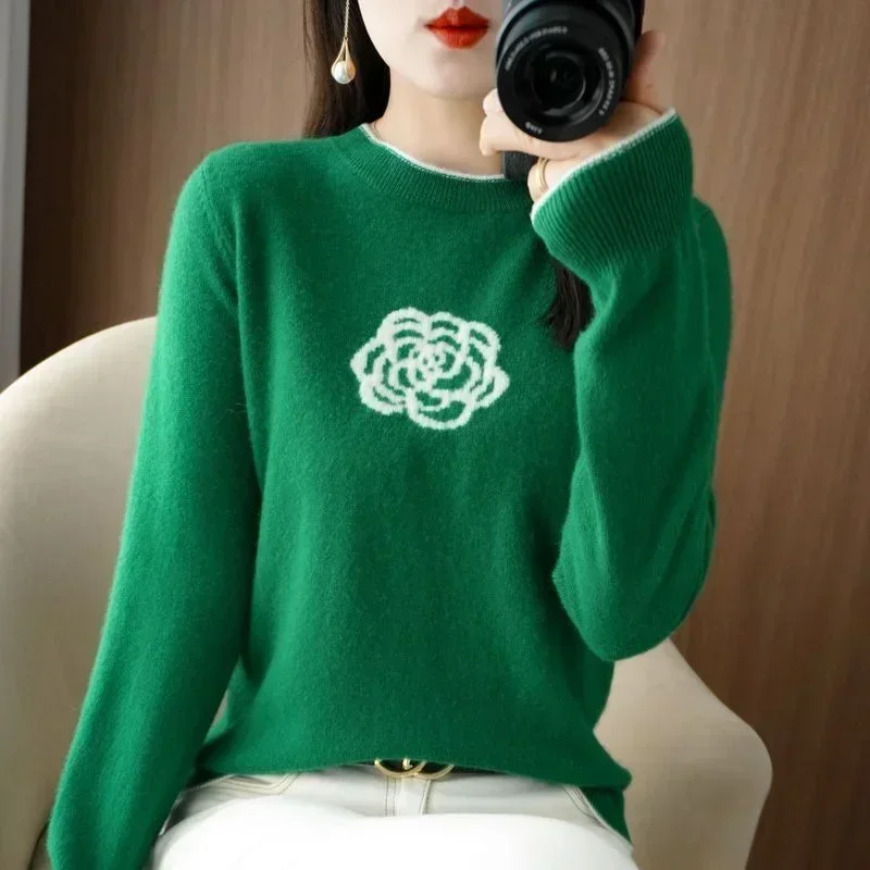 Модная Однотонная футболка с цветочной вышивкой женская одежда новинка 2022