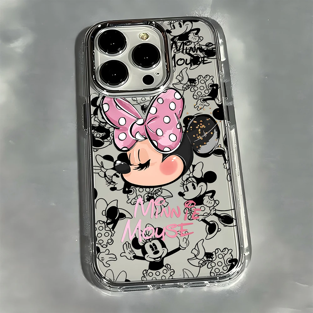 Фото Стильный чехол для телефона с Микки и Минни Маусами для iPhone 17e, 17, 16e, 16, 15, 14, 13, 12, 11 mini, Pro, Max, X, XR, XSMAX, 8, 7, Air, Plus, мягкий чехол №2