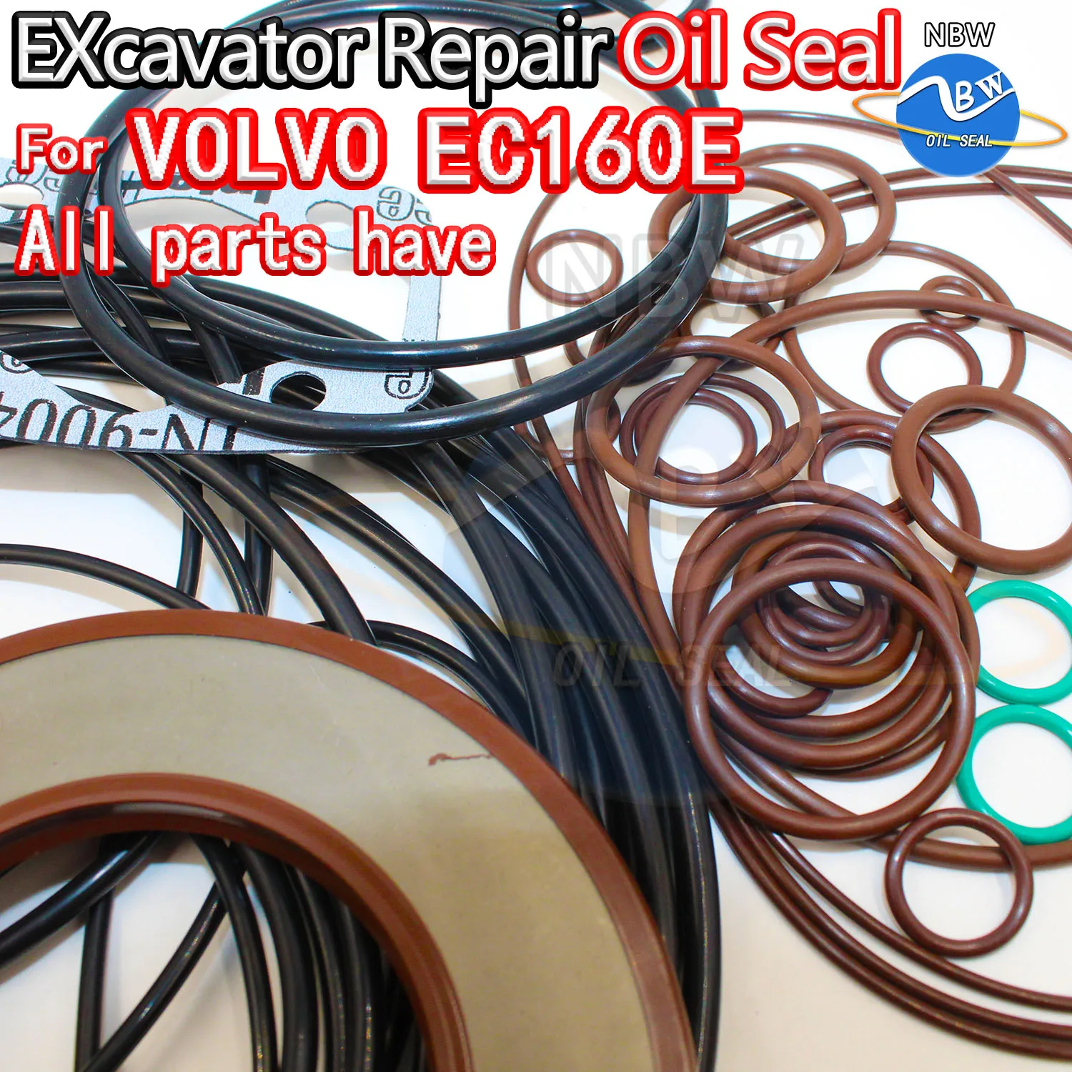 

For VOLVO EC160E Excavator Oil Seal Kit High Quality Repair VLE TRAVEL MOTOR Joystick Engine O-ring Cylinder BOOM ARM Bucket