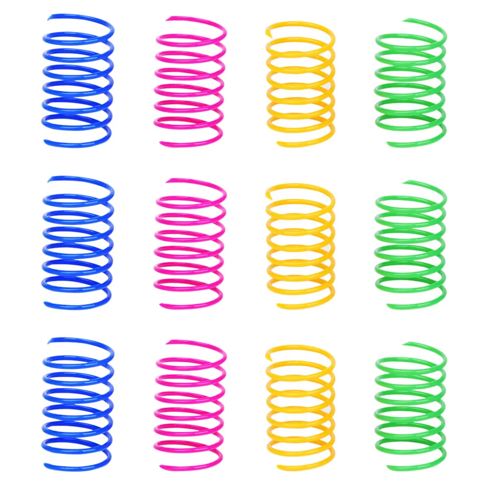 

40 Pcs Spring Tube Rubber Toys Kitten Spiral Springs Coil Colorful Cat Comforting Plaything Stretchy Pet Boredom Relief