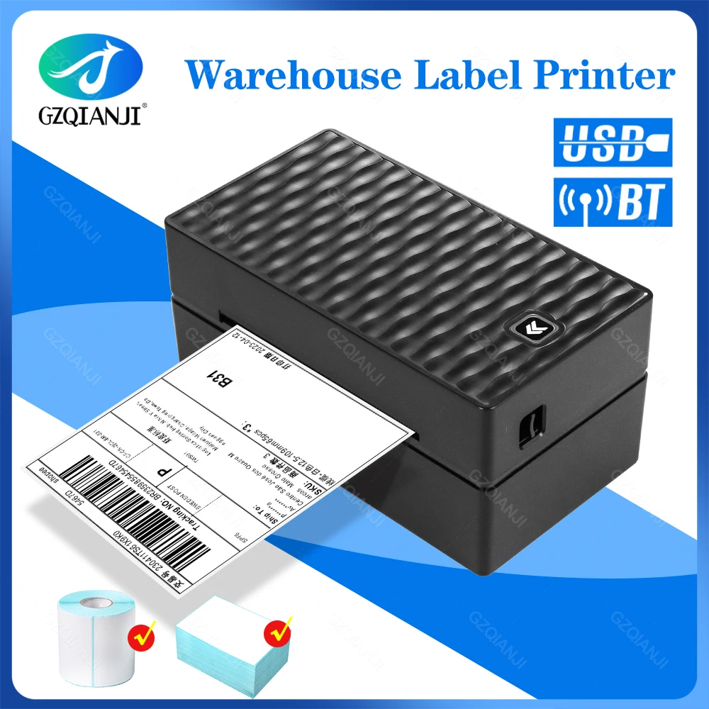 Термопринтер для этикеток с Bluetooth, принтер для этикеток 4x6 для настольного компьютера, совместим с Etsy, Shopify,Ebay, Amzon, FedEx, UPS