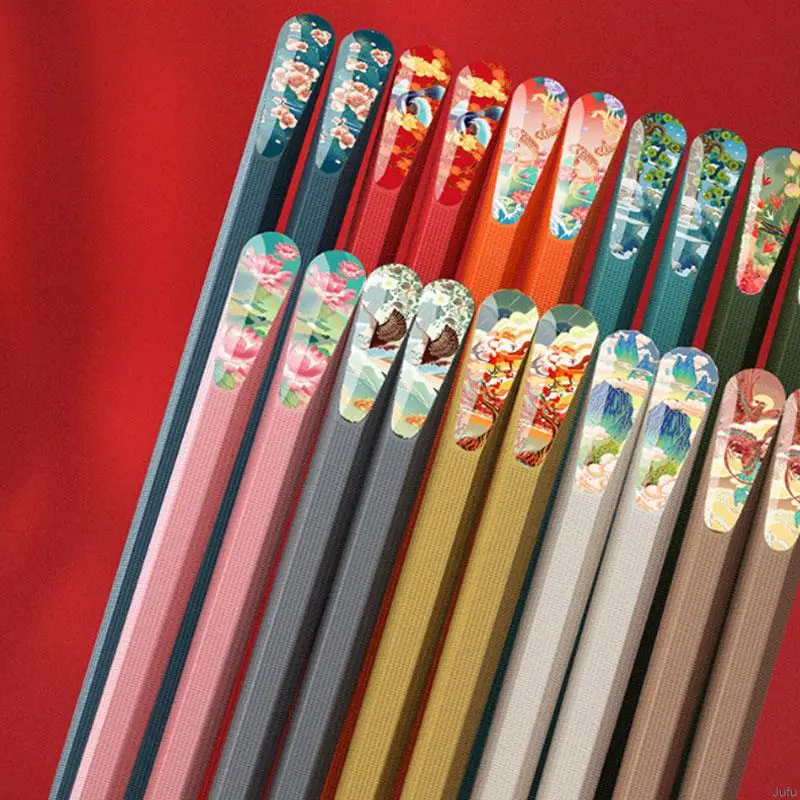 

5pairs Chinese Chopstick Reusable Spoon And Chopsticks Set Fiberglass Chopsticks Soup Spoon Dishwasher Safe Chopsticks Tableware