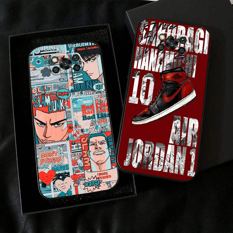 

Sakuragi Hanamichi SLAM DUNK For Xiaomi Poco X3 Pro NFC For POCO X3 GT Phone Case Funda Back Liquid Silicon Carcasa Coque