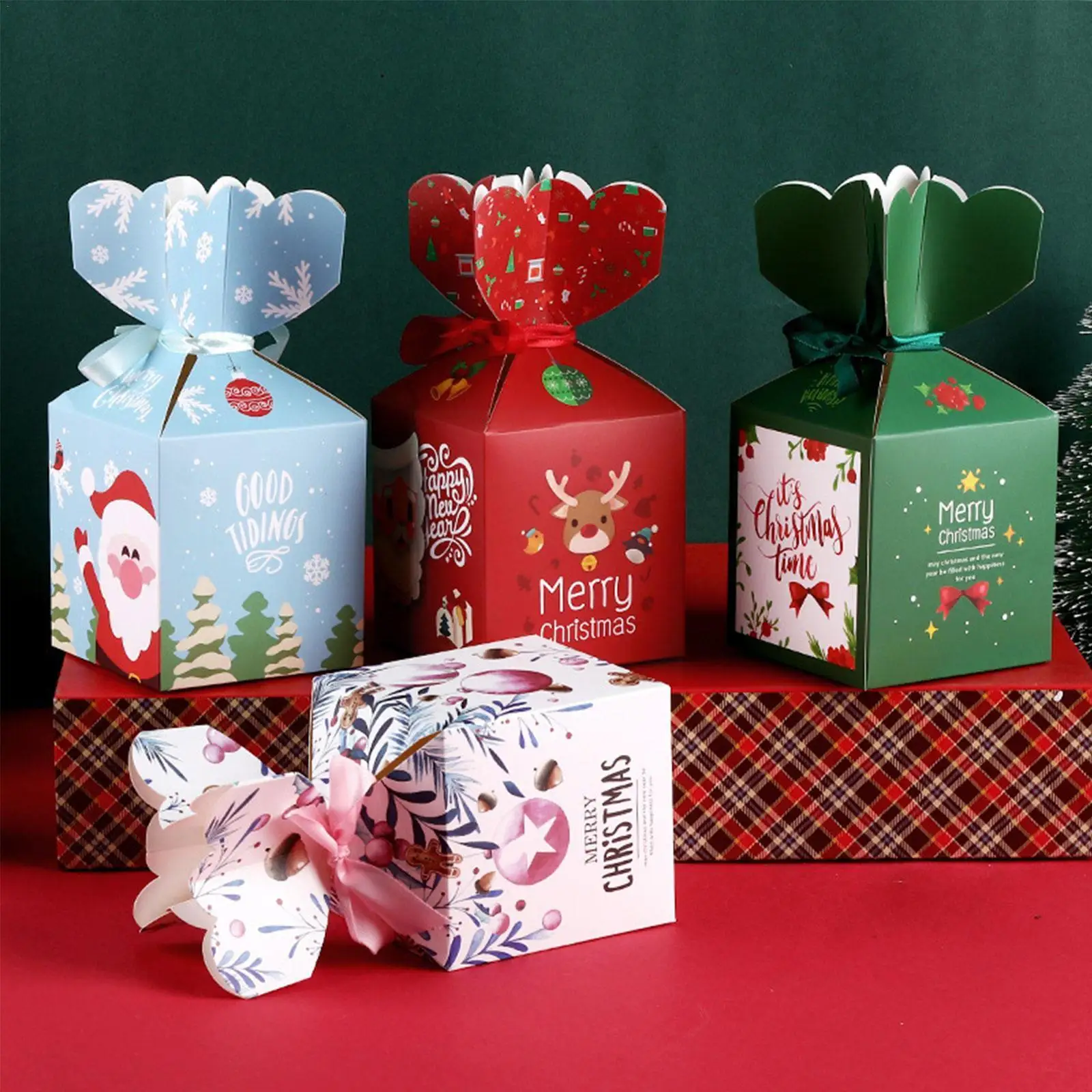 

1pc Christmas Paper Kids Candy Box Bag Navidad New Decoration Year Packing Home Natal Christmas Bags Box Gift S9m5