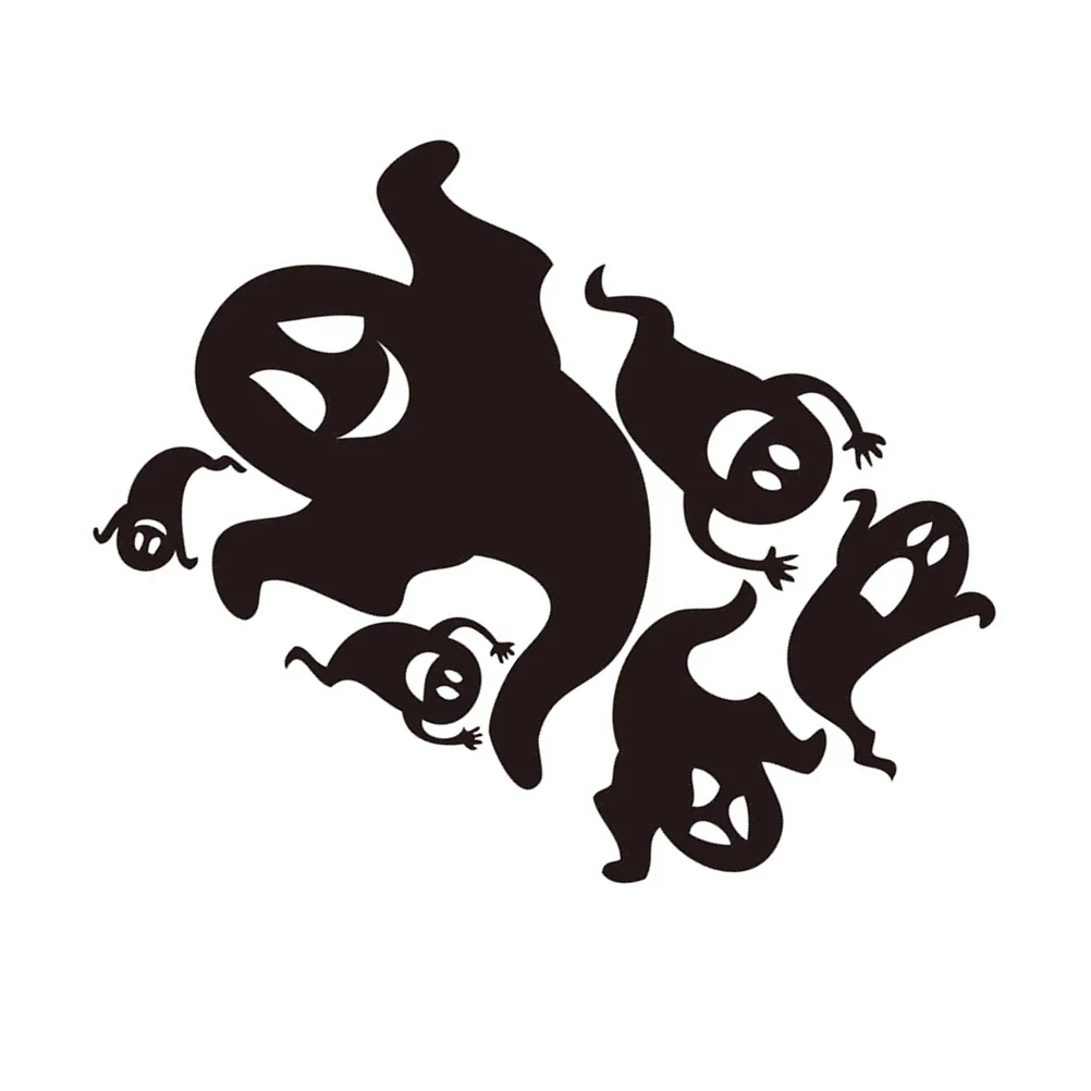 57x37 см Хэллоуин счастливые призраки забавные крик наклейки на стены окна