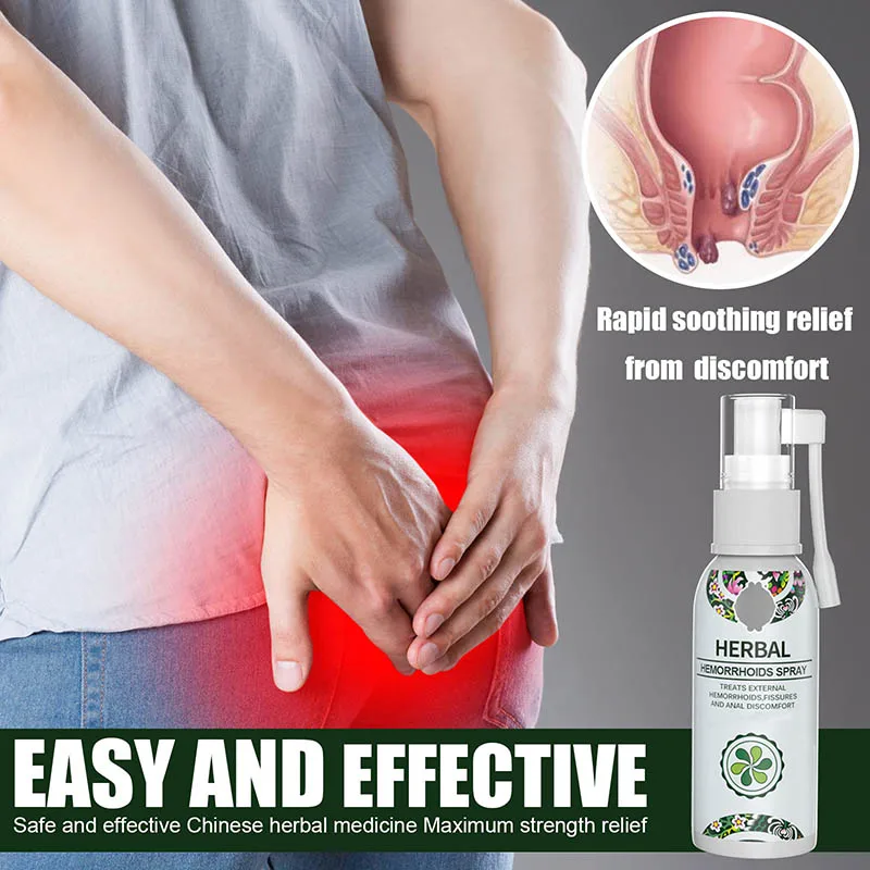 

Natural Herbal Spray Relieve Swelling Hemorrhoids Meat Ball Hemorrhoid Spray Mix Inside And Outside Anal Soothing Spray Skincare