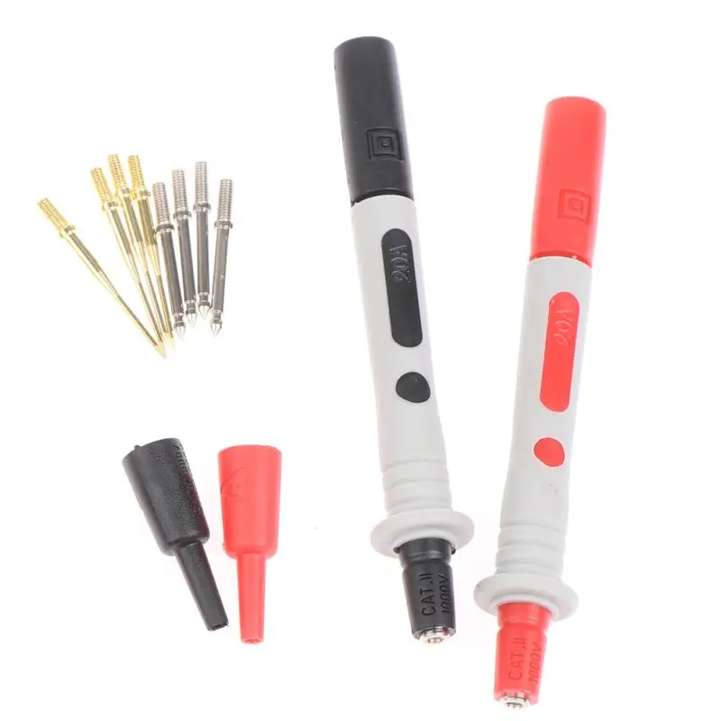 

1 Set Multimeter Probe 1000V / 20A Replaceable Gilded Needle Pencil Probe Multi-purpose Test Pen Tools Accessories Home