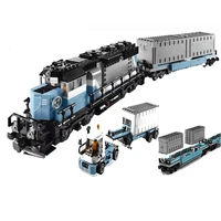 fit 10219 technical rc train car motorized motor power express train station building block brick toy kid gift