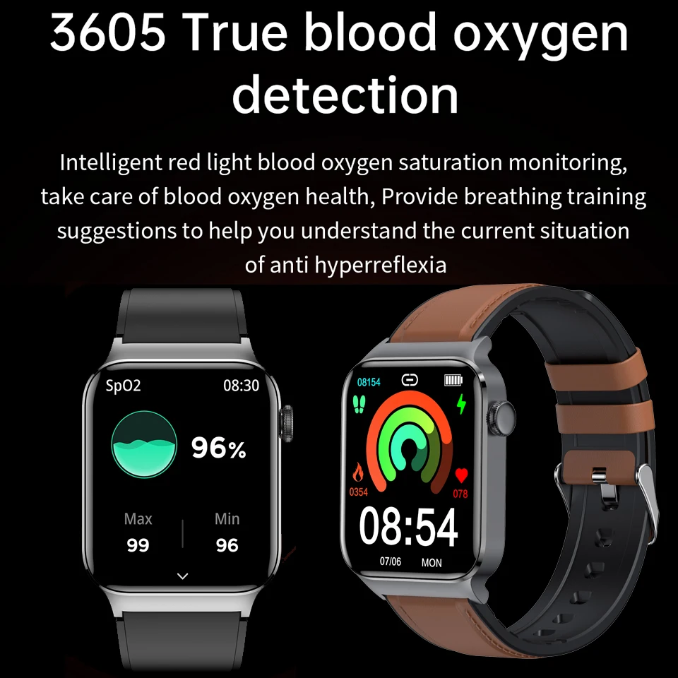 P-LUXURY 2023 New T50 Smart Watch 1.85''TFT Color Screen BT Call Voice Assistant Blood Pressure Heart Rate Touch Screen Watch