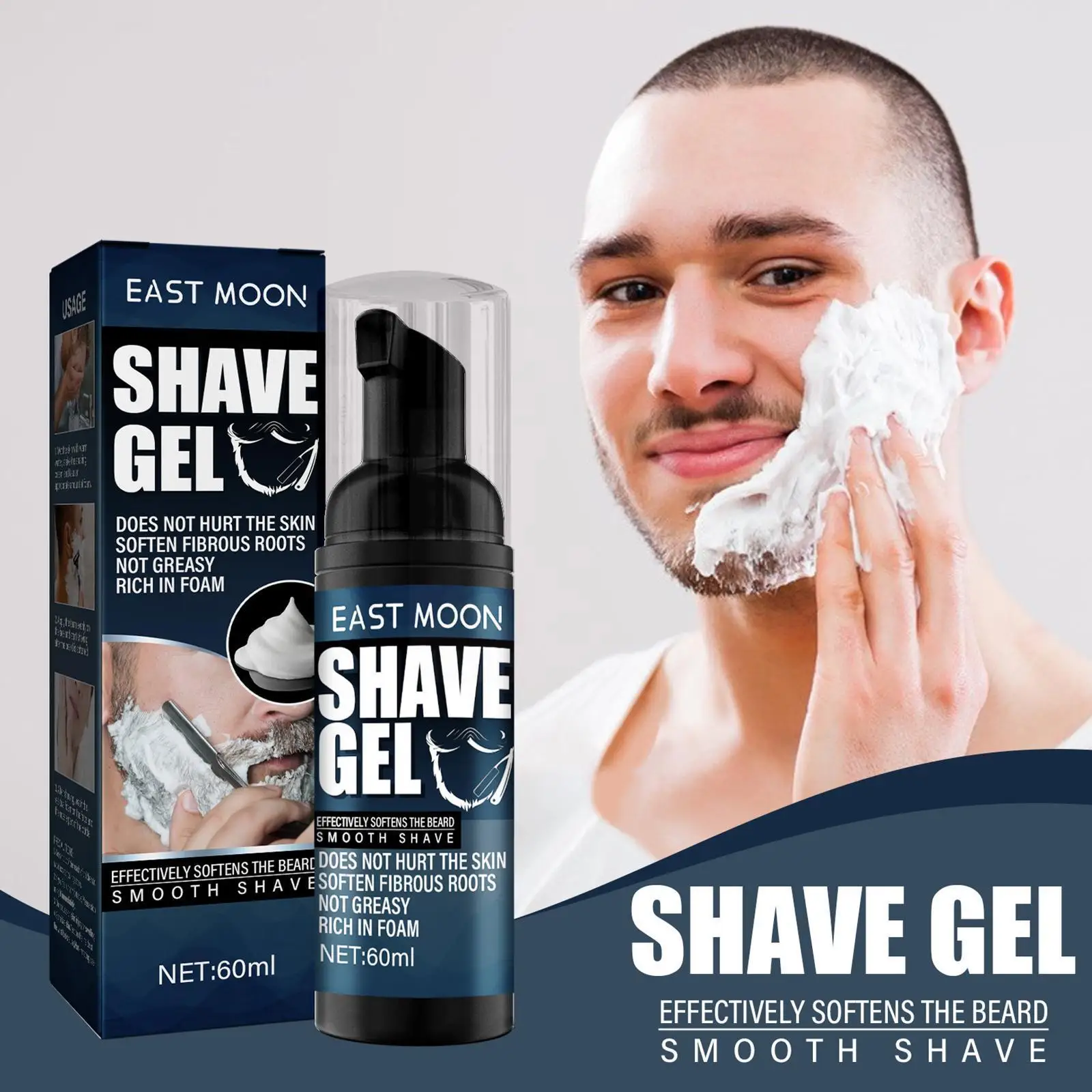 

Men Shaving Cream Foam Soft Beard Reduce Friction Manually Shaving Deionized Foam Suitable Water Cream Moisturizing Skin Al C6a7