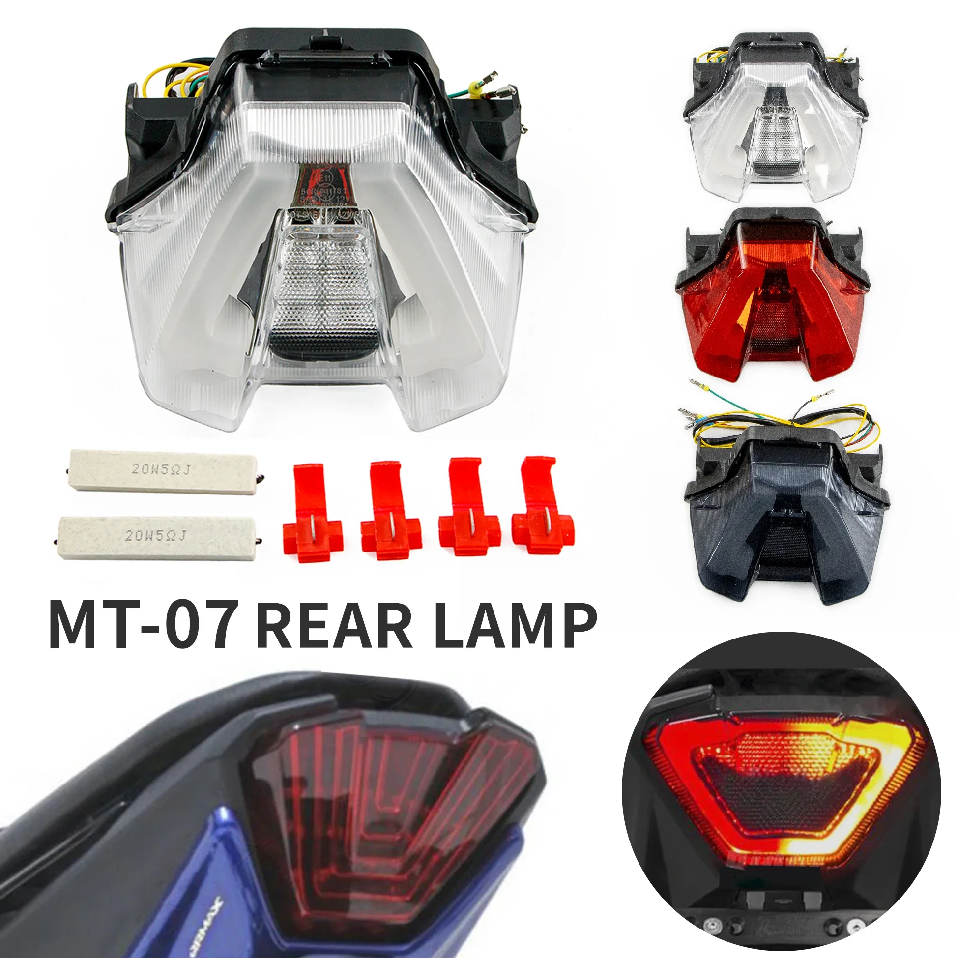 Задний фонарь для мотоцикла подходит YAMAHA MT07 FZ07 MT-07 2021-2023 светодиодный Встроенный