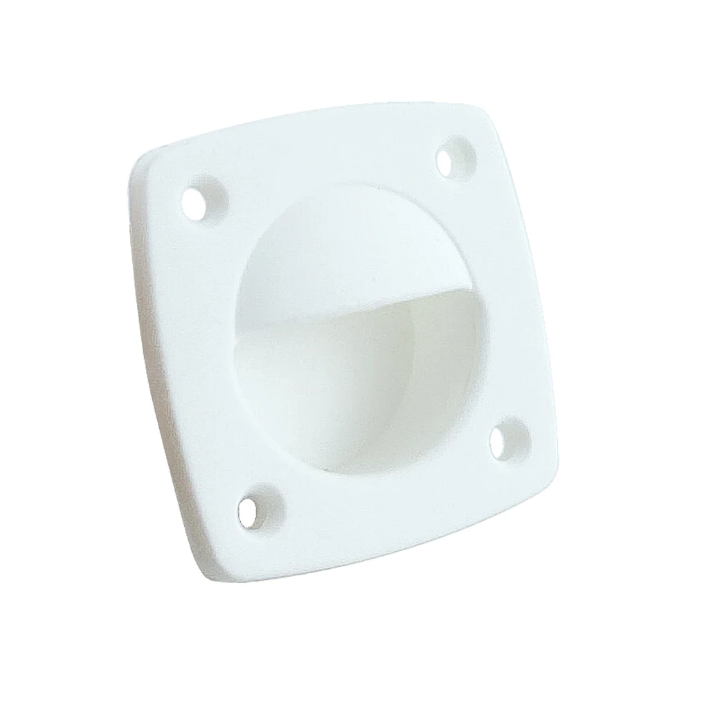 

Nylon Sliding Door Handle Square Recessed Hatch Pull Indoor Outdoor Kitchen Cupboard Gate Accessories with 4 Screws