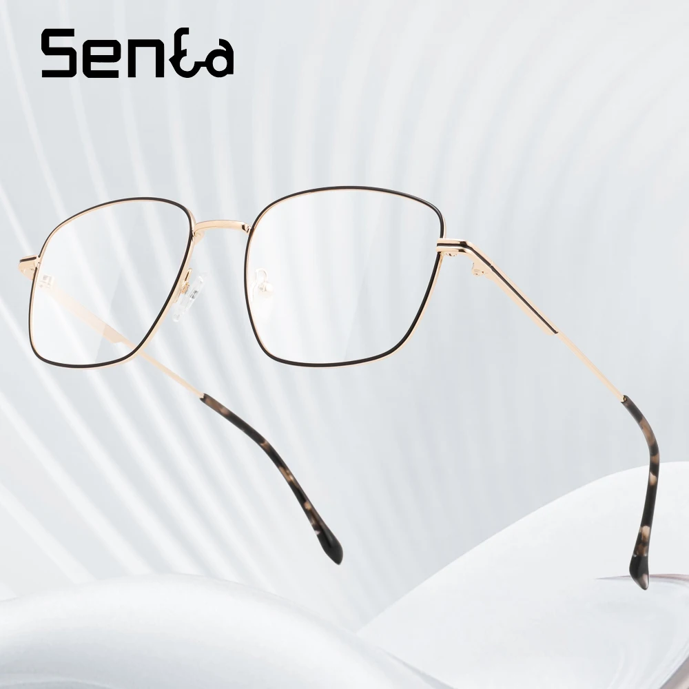 

Senta Men's Blue Anti Llight Glasses Fashion Myopia Lenses for Men Retro Optical Prescription Eyepieces Women's Eyeglass Frames