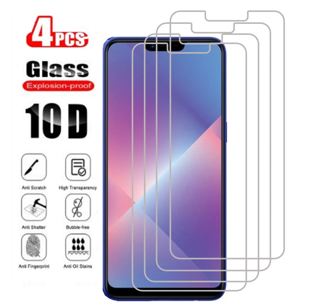 

4pcs Protective Glass For OPPO A3 A3S A5 A7 A71 A73s A7x A83 AX5 AX7 F7 F9 R15 R15x R17 RX17 Neo Pro Screen Protector Film Case