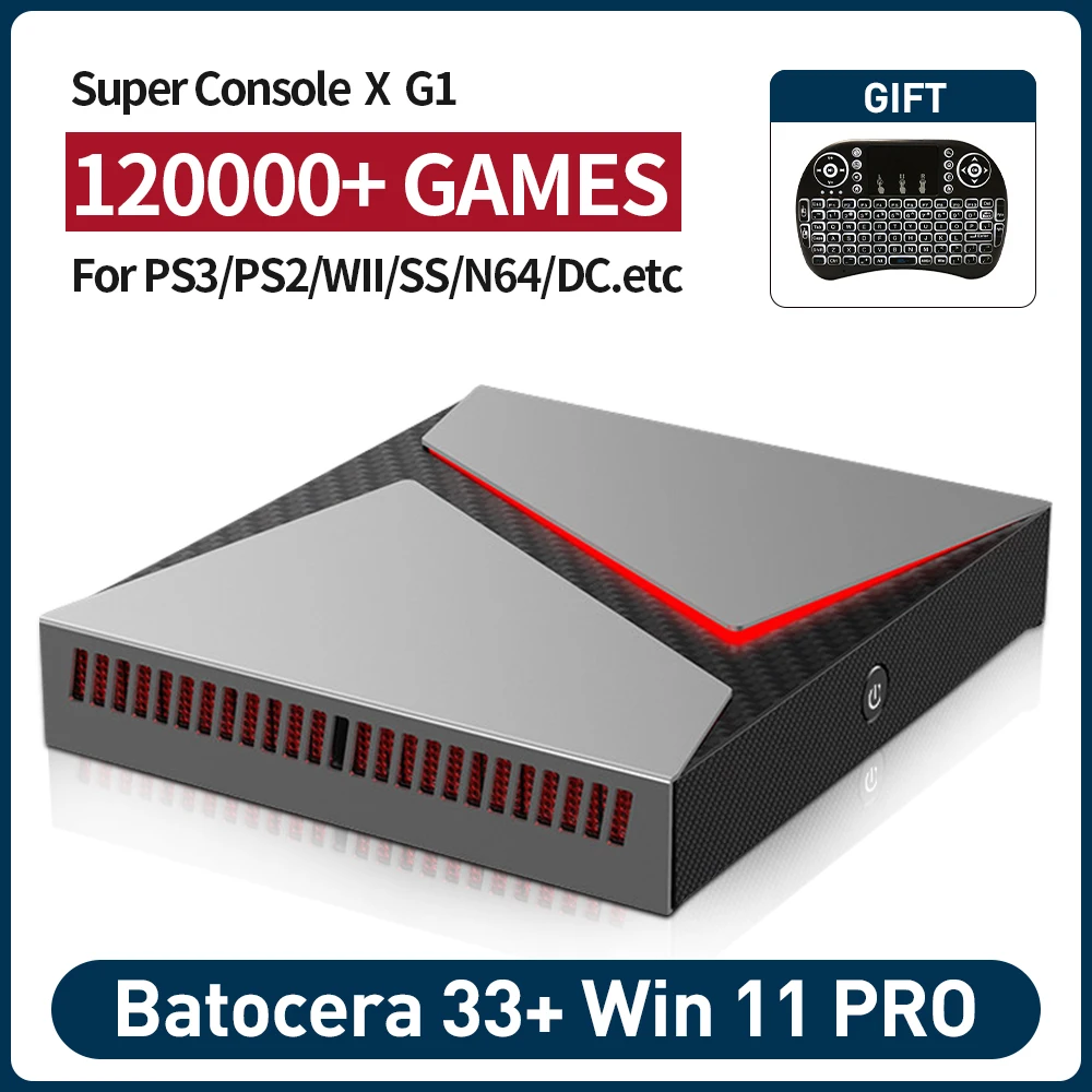 Super consola X G1 Intel Core i9 8Core con Nvidia GTX 1650 4G Graphics Win 11 Pro y Batocera 33, ordenador de escritorio para juegos
