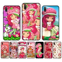 cute strawberry shortcake phone case case for oppo reno realme c3 6pro cover for vivo y91c y17 y19