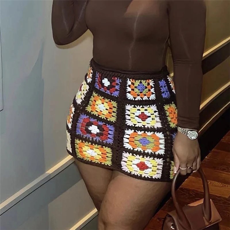 

Women Fashion Plaid Print Hip Skirts Panelled High Waist Skinny Steet Style Classic Bottoms Female All-Matched Clothing