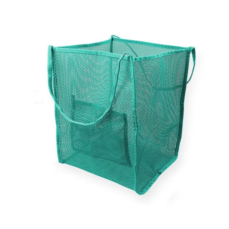 1 Pc Women Mesh Shopping Bag Summer Beach Casual Shoulder Bag Handbag Handmade Basket Female Storage  Eco Shopping Bag
