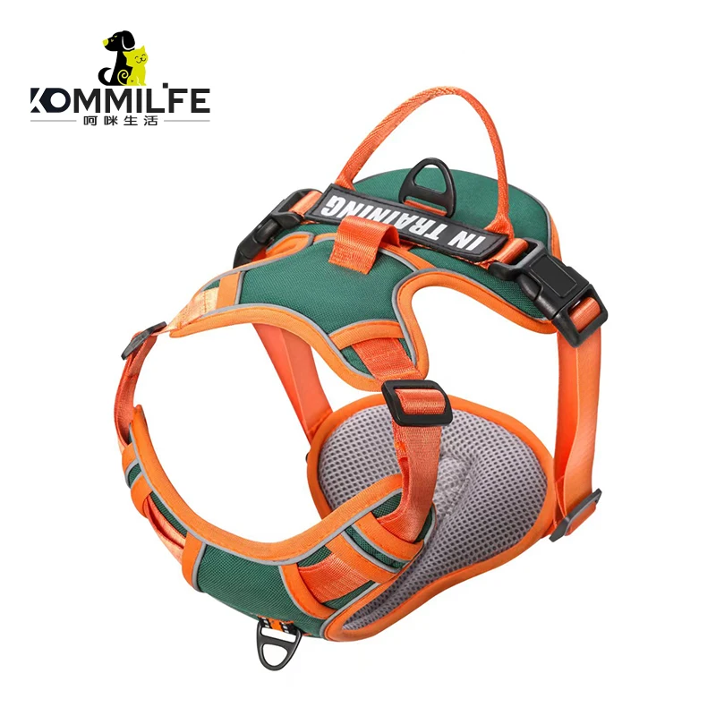 

Personalized Dog Harness Vest Reflective Dog Harness Nylon Breathable Adjustable Pet Harness Leash For Small Medium Large Dogs