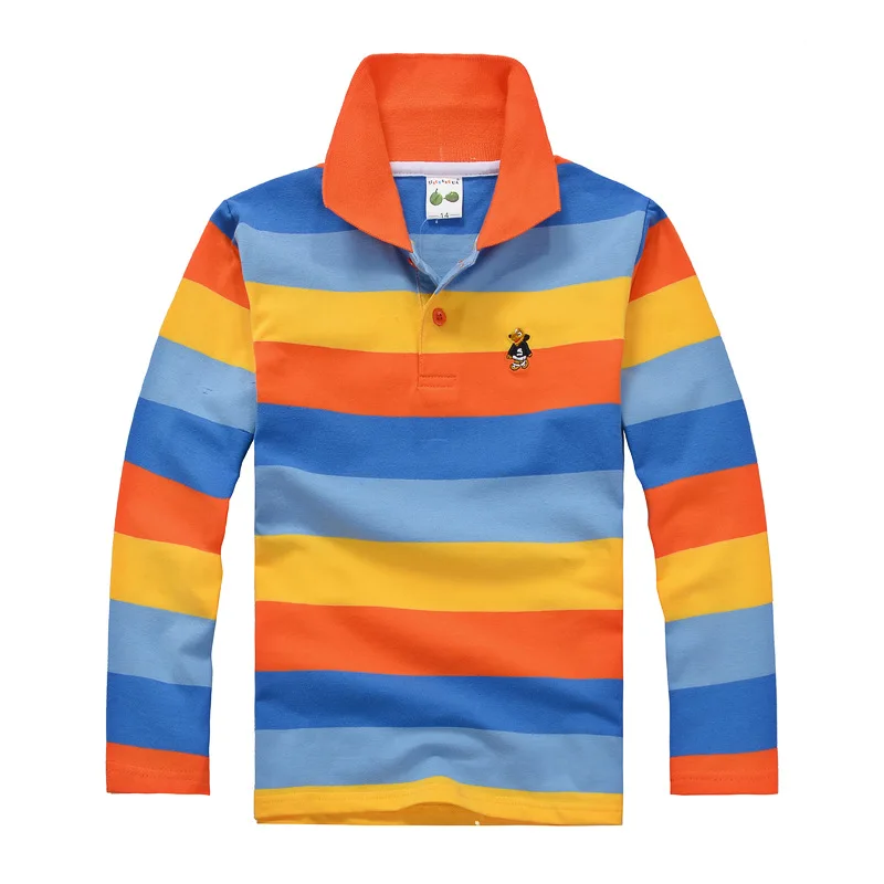 

Kids Tops Striped Shirt 2-14Yrs Baby Boys Long Sleeve T Shirt Top Tee Kids Polo Shirts Spring Autumn Lovely Cotton Tops Tees Boy