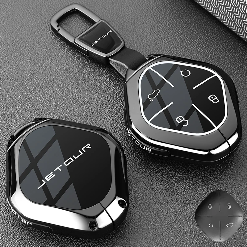 Чехол для автомобильного ключа из цинкового сплава с полным покрытием для 2022 2023 2024 Jetour DASHING X-1 Plus DTC, защитный чехол для автомобильного удаленного ключа, аксессуары