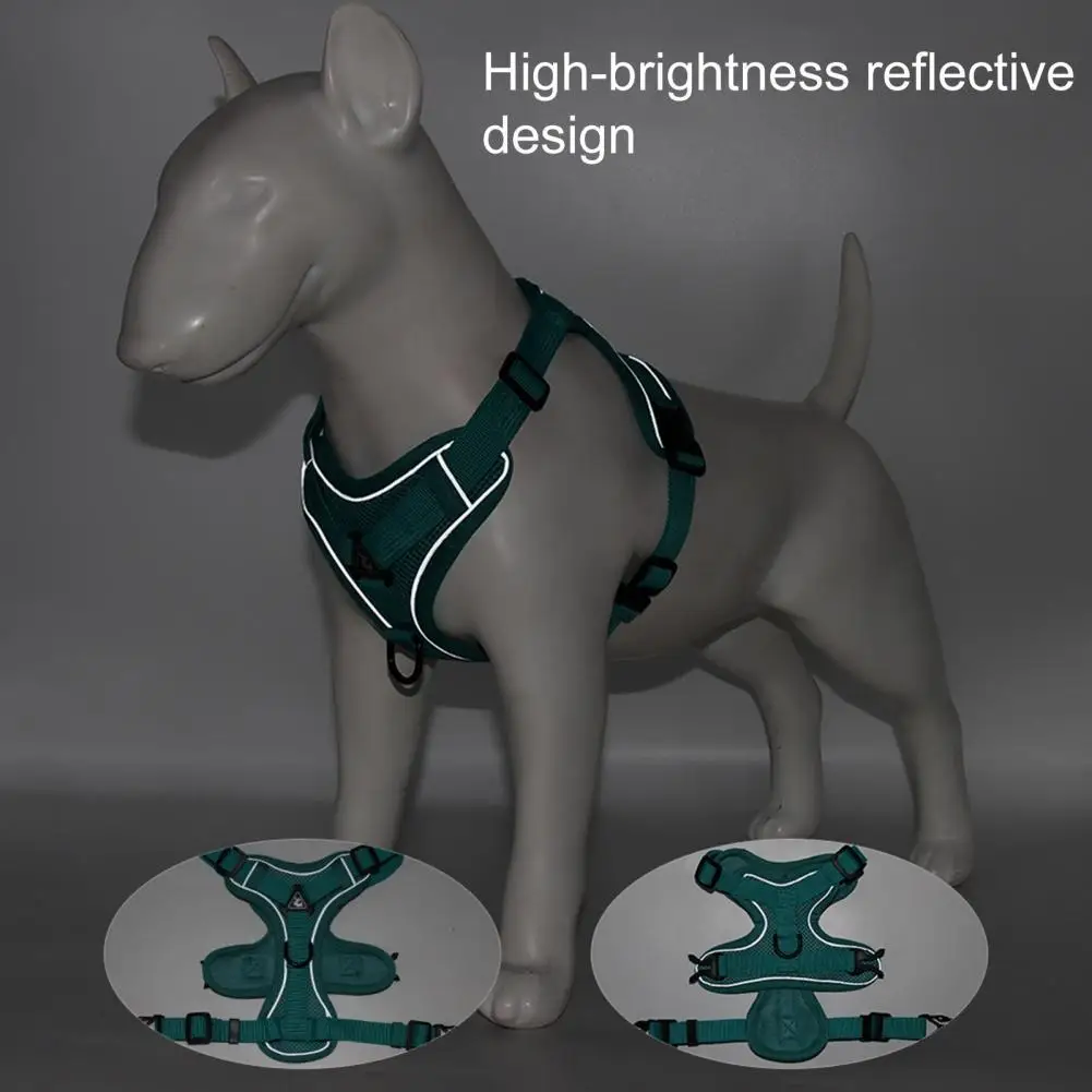 

Breathable Stylish Puppy Kitten Chest Strap Leash Set Washable Pet Traction Rope Reflective Stripes for Pet Training