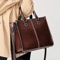 luxury leather ladies handbags one shoulder messenger bags shopping fashion office women leather messenger bags