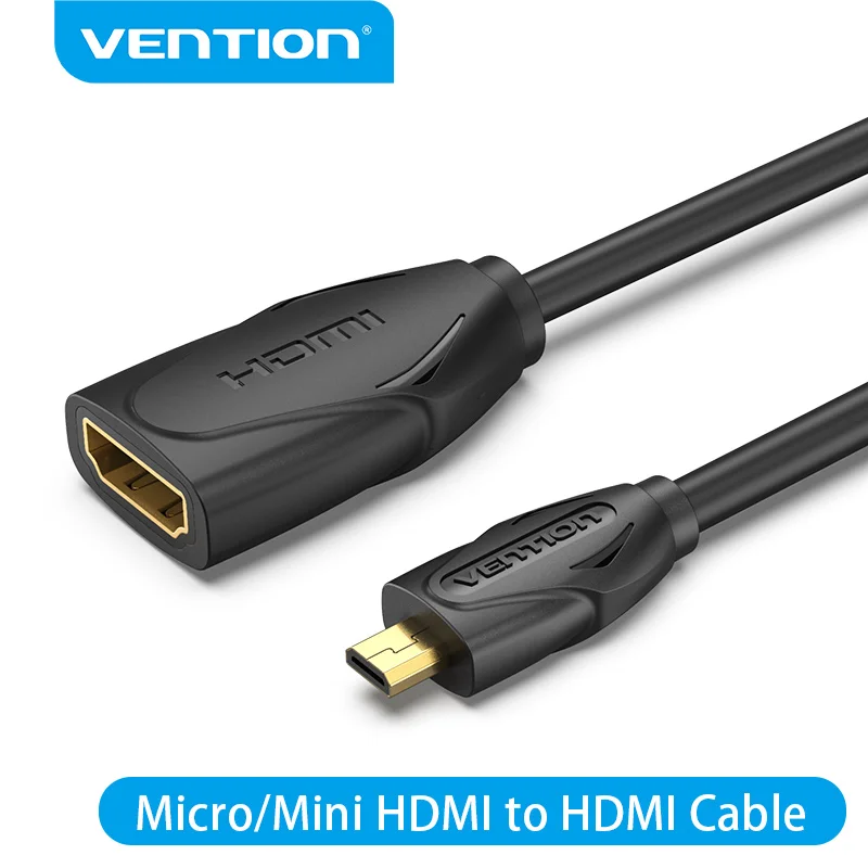

Vention HDMI Extension Cable Micro Mini HDMI to HDMI Cable 1080P Male to Female extender for Monitor TV Projector HDMI Extender