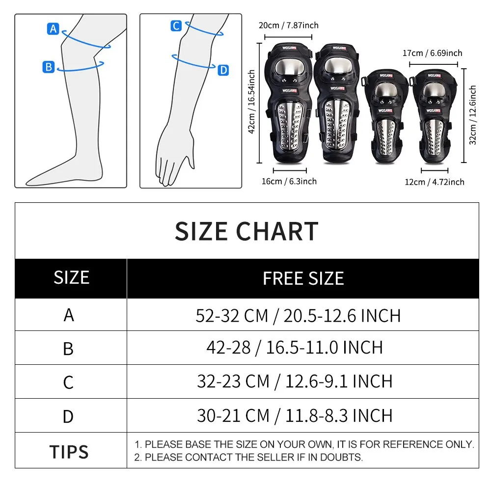 WOSAWE жесткий комплект наколенников для мотокросса