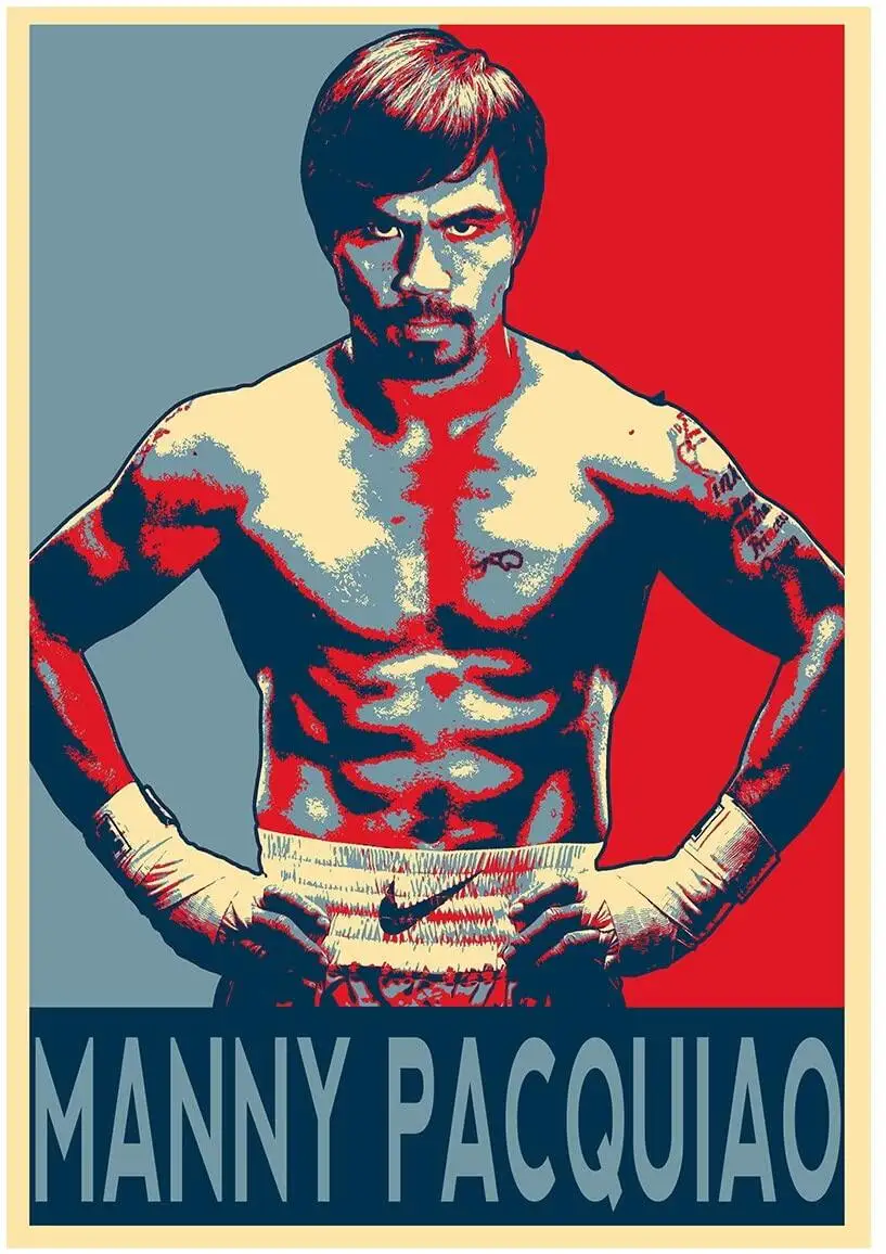 Постер пропагандистский большой Pugili Manny Pacquiao формат |