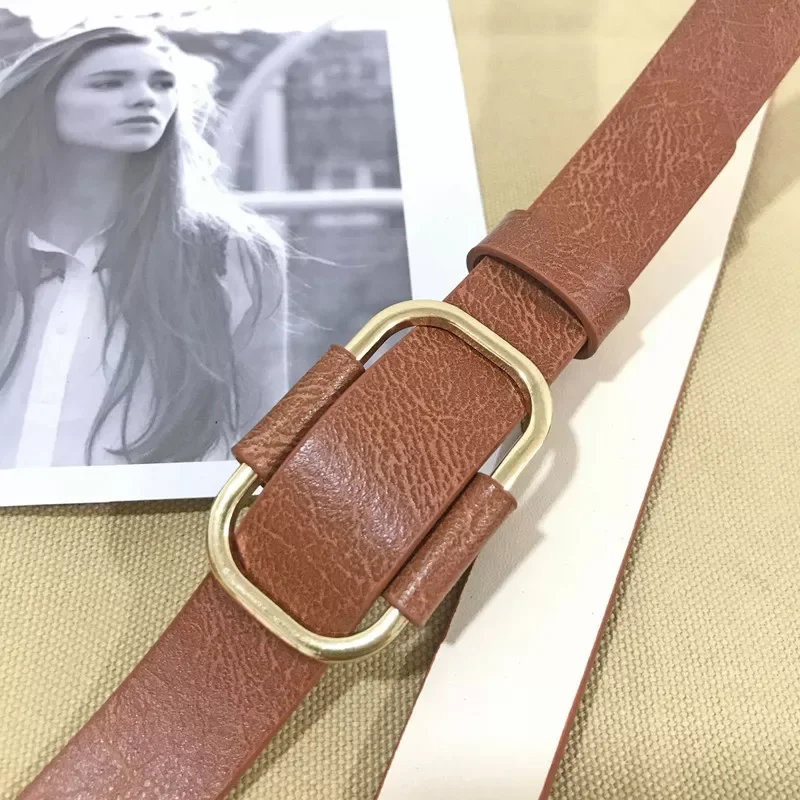 

New Fashion Designer Design Ladies Luxury Brand Belt Authentic Leather Ladies Trend Retro Punk Student Youth Belts