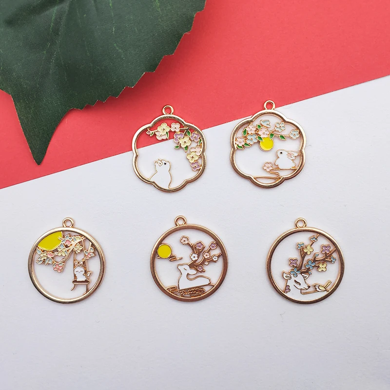 

10pcs Enamel Openwork Animal Charm for Jewelry Making Bulk Animal Metal Necklace Pendant Earring Charms Diy Accessories Craft