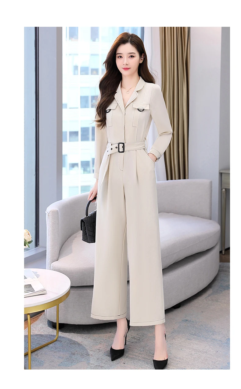 new spring and autumn office lady fashion casual plus size brand female women girls jumpsuits