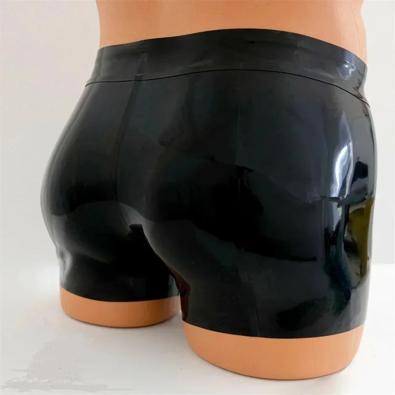 Мужские узкие латексные шорты из натурального латекса латексное нижнее белье