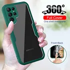 Чехол для Samsung Galaxy S22, Ультратонкий защитный чехол с полным покрытием на 360  для S22Ultra S 22 Plus, внешняя Противоударная пленка из акрила и ПЭТ