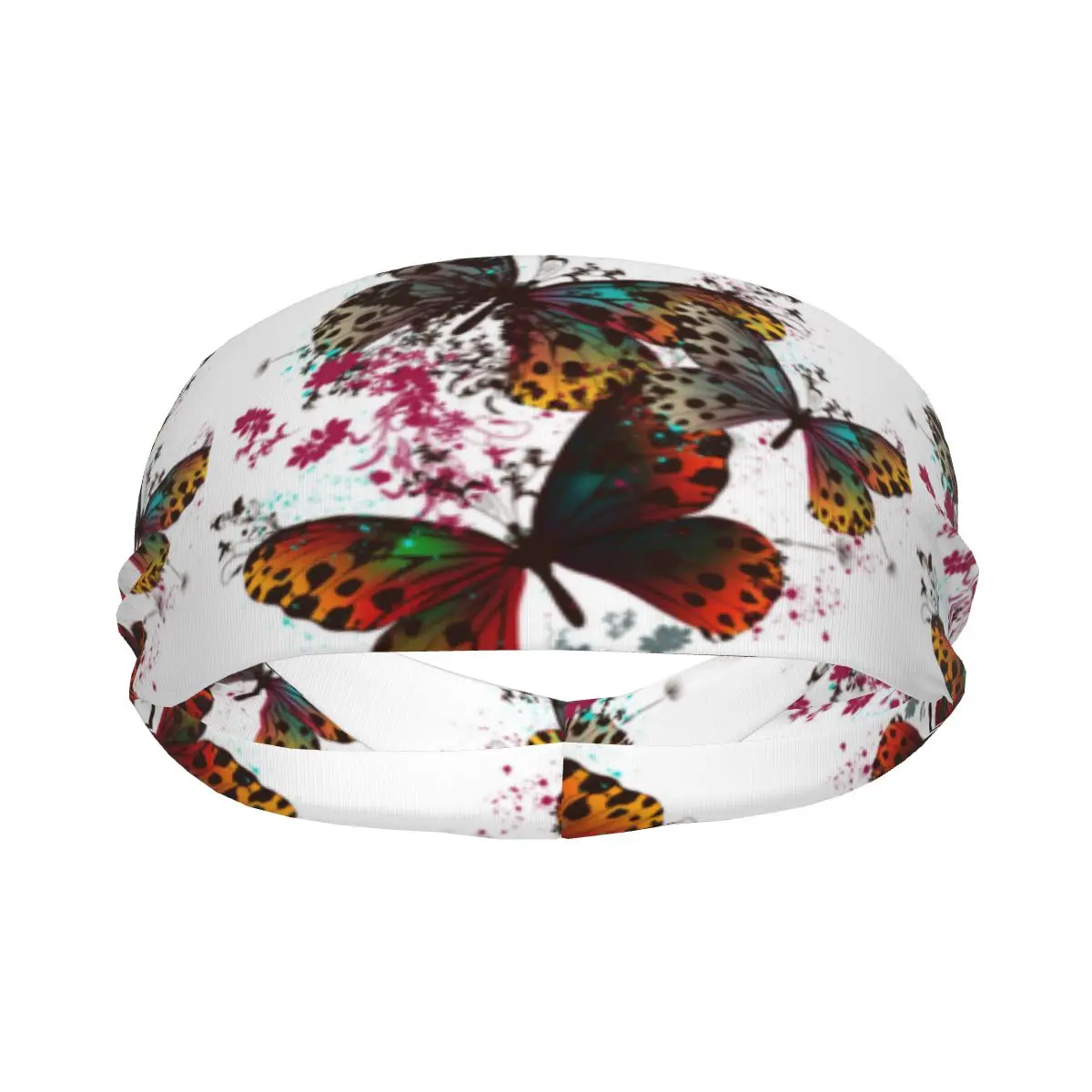

Sports Headband Portable Hair Band Butterfly With Colorful Wings Hair Wrap Brace Cycling Running Exercising Sweatband