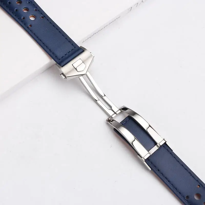 Для TAG Heuer Calera ремешок для часов из воловьей кожи синий коричневый черный красный