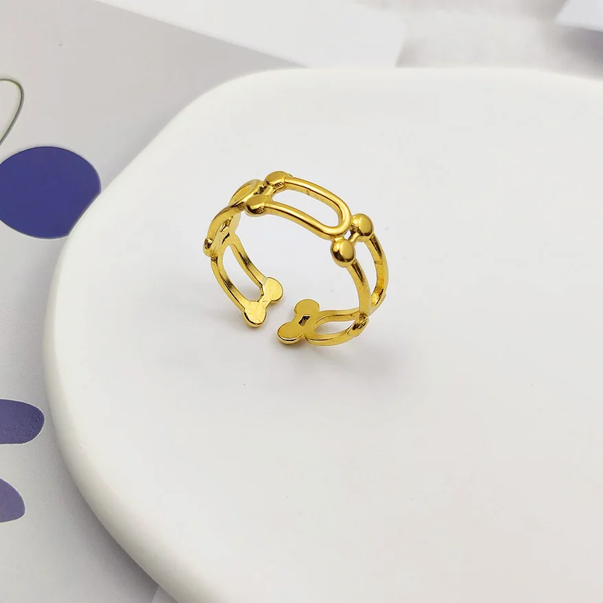 

Man Ring Open Adjustable Rings for Women Stainless Steel Jewelry Fashion Gold Ring Punk Party Gifts Bague Femme Acier Inoxydable