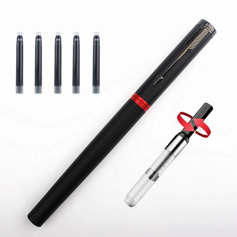 

NEW High Quality Brand Jinhao Arrow Clip Fountain Pen black Titanium black NIB PEN Office school supplies