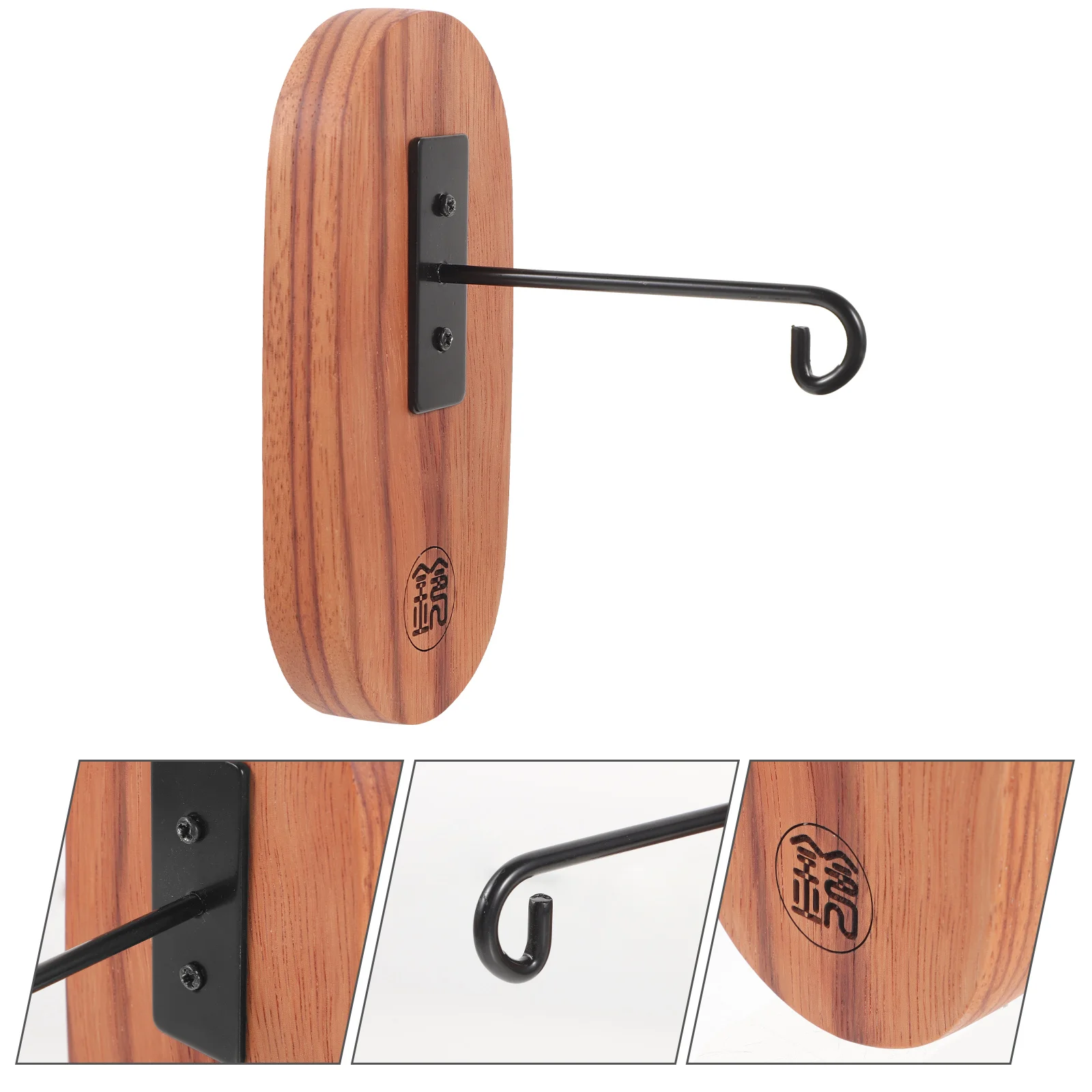 

Plant Pot Hanger Polyphonic Wind Chime Stand Wood Hanging Bracket Wall Wooden Mounted