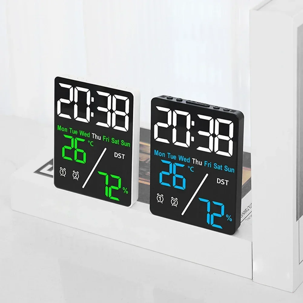 Электронные цифровые настенные часы USB-розетка интеллектуальная настройка