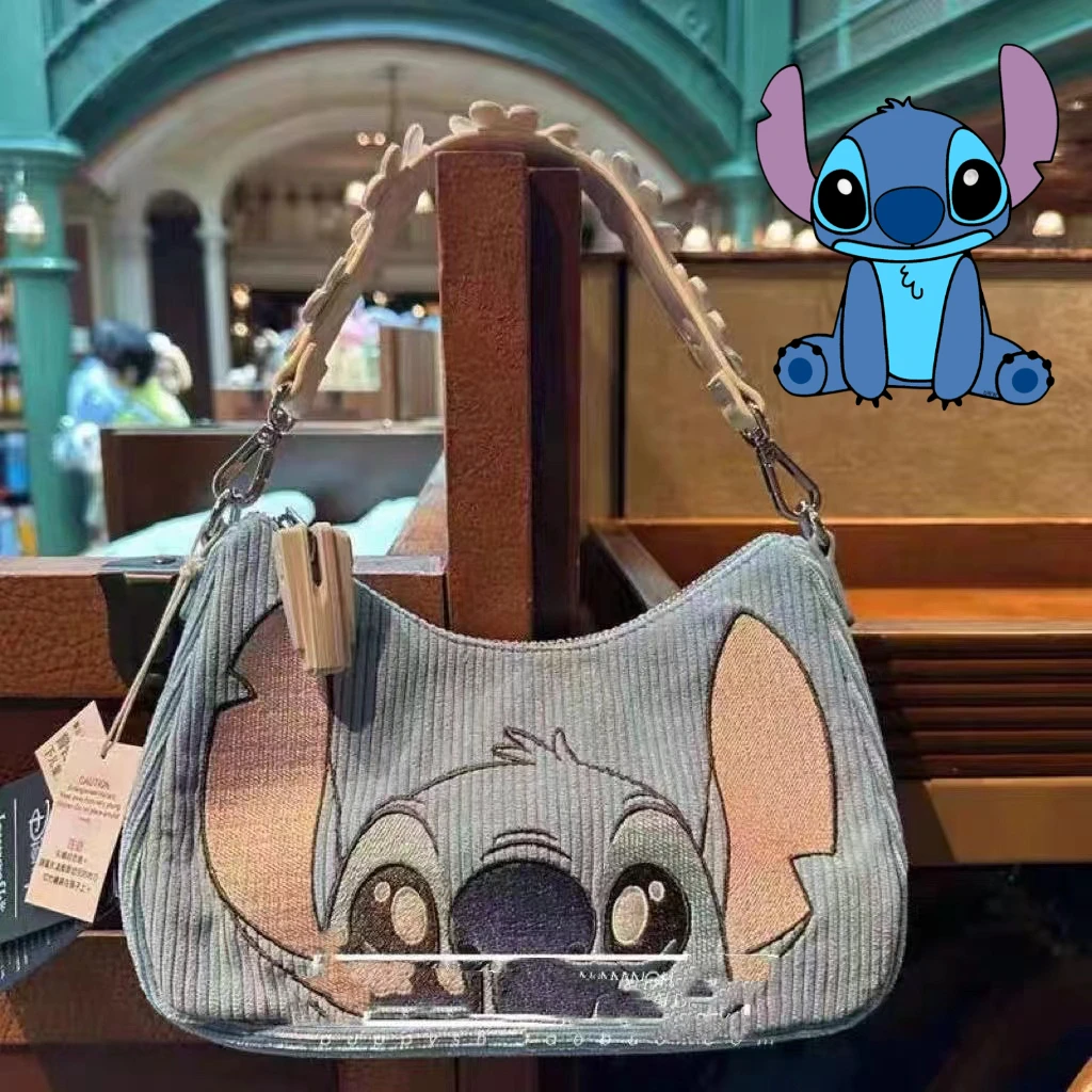 ścieg torba na ramię Disney torebka Cartoon sztruksowa pod pachami kobiety Anime małe kopertówki torby typu crossbody dżinsy dziewczyny prezent