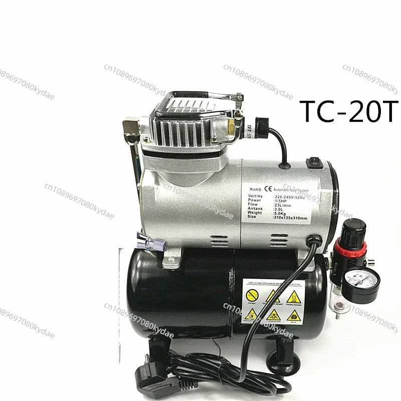 TC20T Маленький воздушный компрессор Бесшумная мебель Ремонт кожи Маникюр Модель