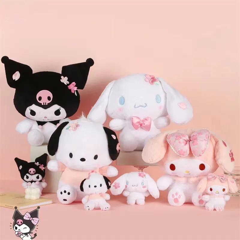 Sanrio Sakura Melody Kuromi Cinnamoroll плюшевые игрушки из мягкого хлопка с наполнителем для ТВ и