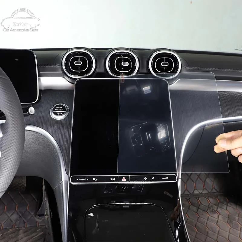 

For Mercedes-Benz C-Class W205 2022 Car Modeling Navigation Screen Tempered Film Car Interior Accessories
