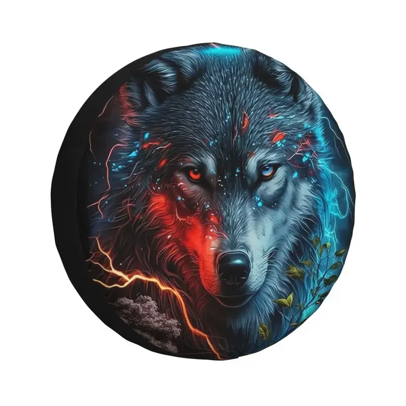 

Animal Wolf Tire Cover 4WD 4x4 Trailer Spare Wheel Protector for Honda CRV 14" 15" 16" 17" Inch