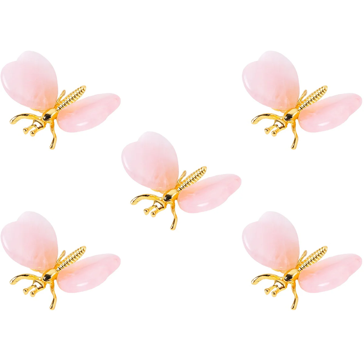 

5pcs Crystal Butterfly Ornament Home Butterfly Decoration Outdoor Butterfly Statue Desktop Decor