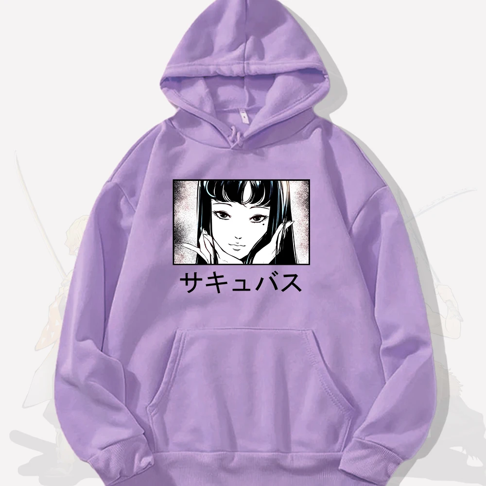 

Tomie Junji Ito Hoodie Women Japanese Anime Horror Manga Print Pullovers Long Sleeve Hoody Grunge Style Streetwear Fleece Female