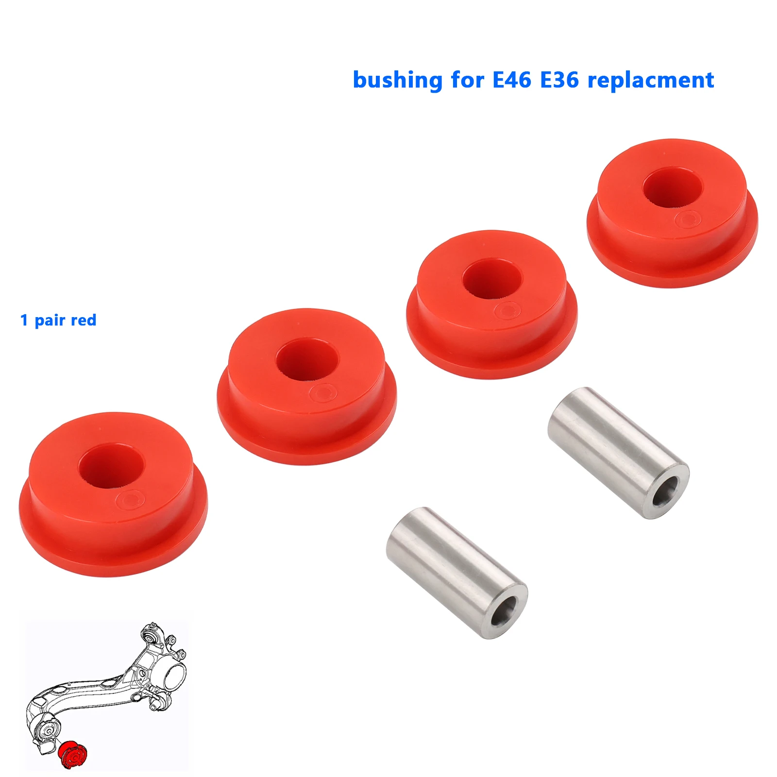 

Поли втулки заднего продольного рычага для BMW E36 E46 316 318 320 323 325 328 330 M3